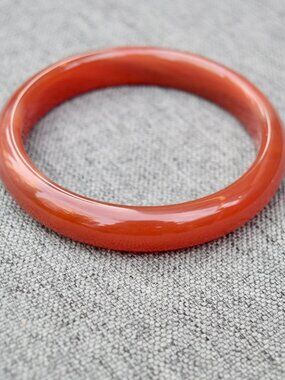 60.2 mm Agate Bangle Bracelet - Red - Chinese Agate Bracelet